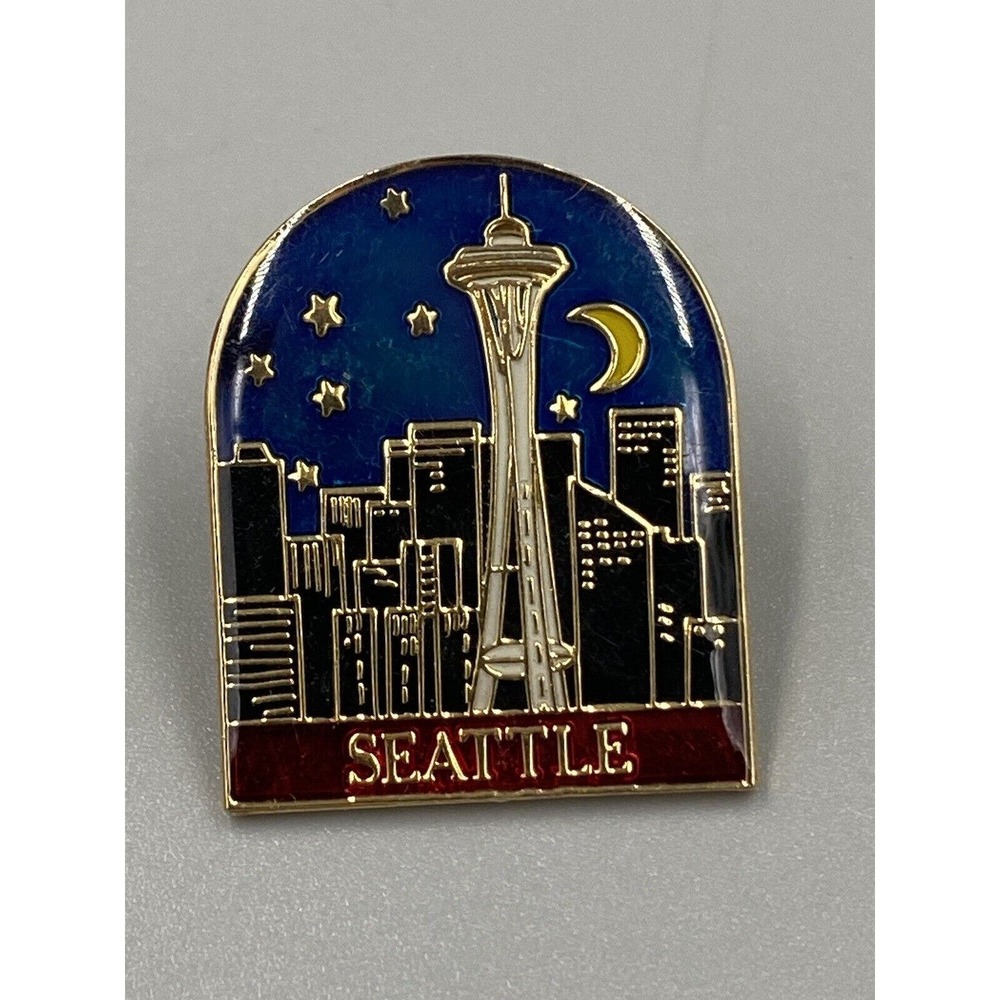 Seattle‎ Washington Scene Scenery Lapel Pin Brooch